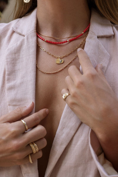 BOX CHOKER NECKLACE SILVER